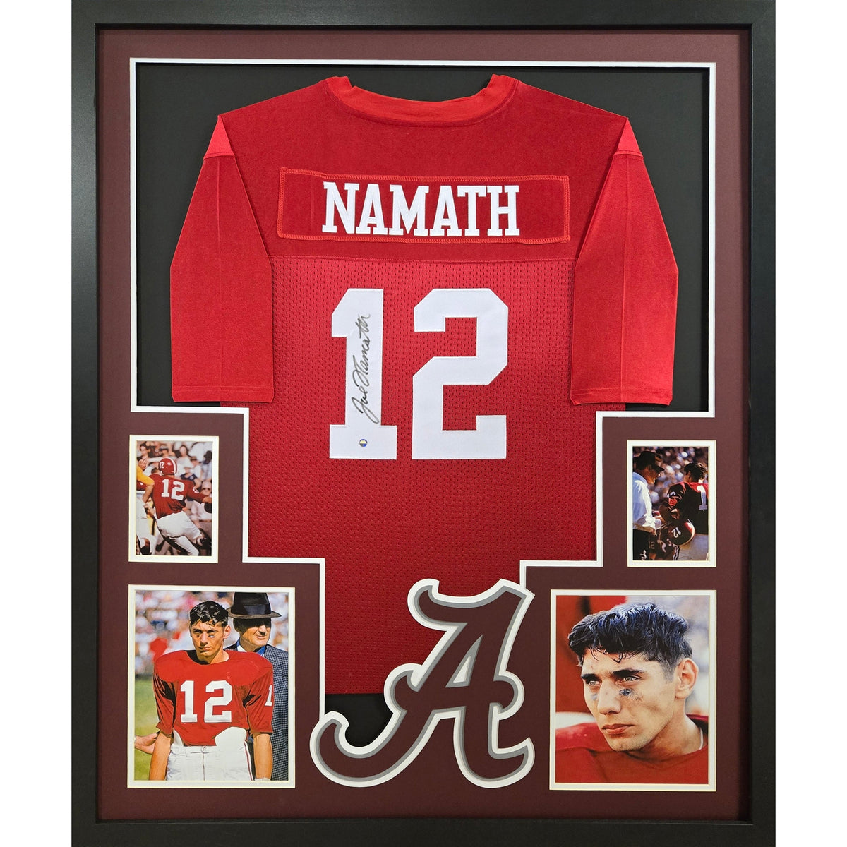 Joe Namath Signed Framed Jersey Autographed Alabama Steiner