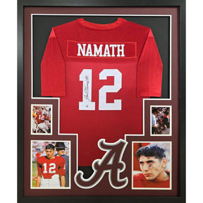 Joe Namath Signed Framed Jersey Autographed Alabama Steiner