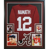 Joe Namath Signed Framed Jersey Autographed Alabama Namath COA