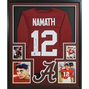 Joe Namath Signed Framed Jersey Autographed Alabama Namath COA