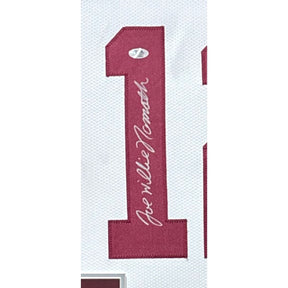 Joe Namath Framed Alabama Signed White Jersey Beckett Autographed