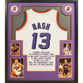 Steve Nash Framed Signed Stat Jersey Phoenix Suns Beckett Autographed