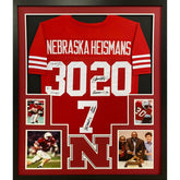 Nebraska Heisman Framed Signed Jersey Beckett Signed Crouch Rozier Rodgers