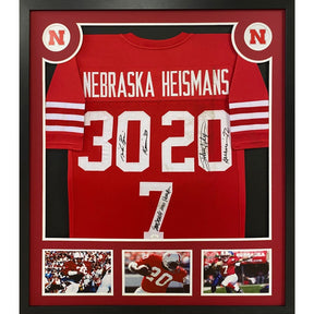 Nebraska Heisman Framed Signed Jersey READ JSA Signed Crouch Rozier Rodgers