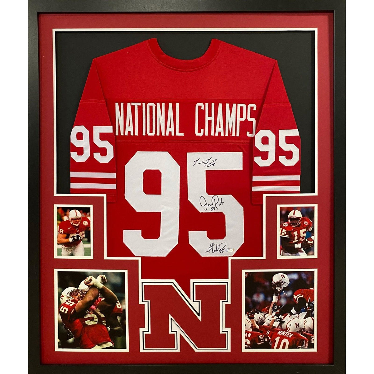 Nebraska National Championship Framed Signed Jersey PSA/DNA Autographed 1995