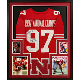 Nebraska Championship Framed Signed Jersey PSA/DNA Autographed Grant Wistrom