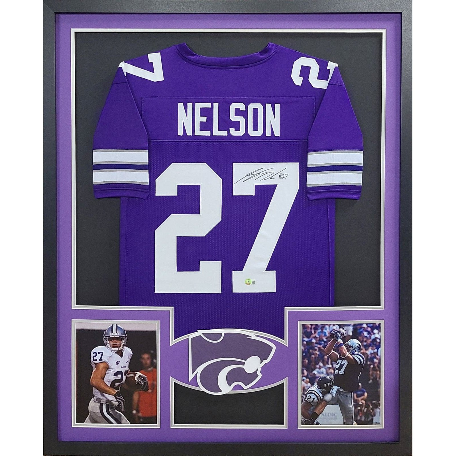 Jordy Nelson Framed Signed Jersey Beckett Autographed Kansas State