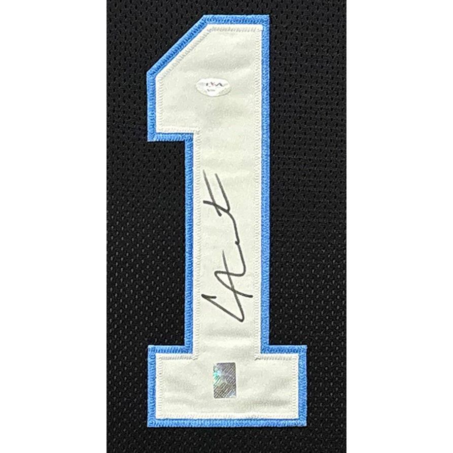 Cam Newton Framed Stat Jersey PSA/DNA Autographed Signed Carolina Panthers