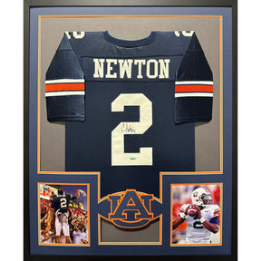 Cam Newton Framed Jersey UpperDeck COA Autographed Signed Auburn