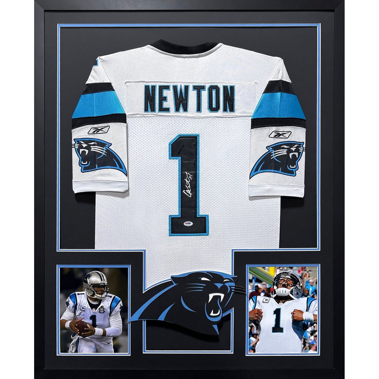 Cam Newton Framed Jersey PSA/DNA Autographed Signed Carolina Panthers