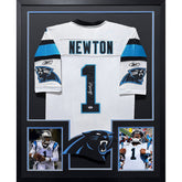 Cam Newton Framed Jersey PSA/DNA Autographed Signed Carolina Panthers