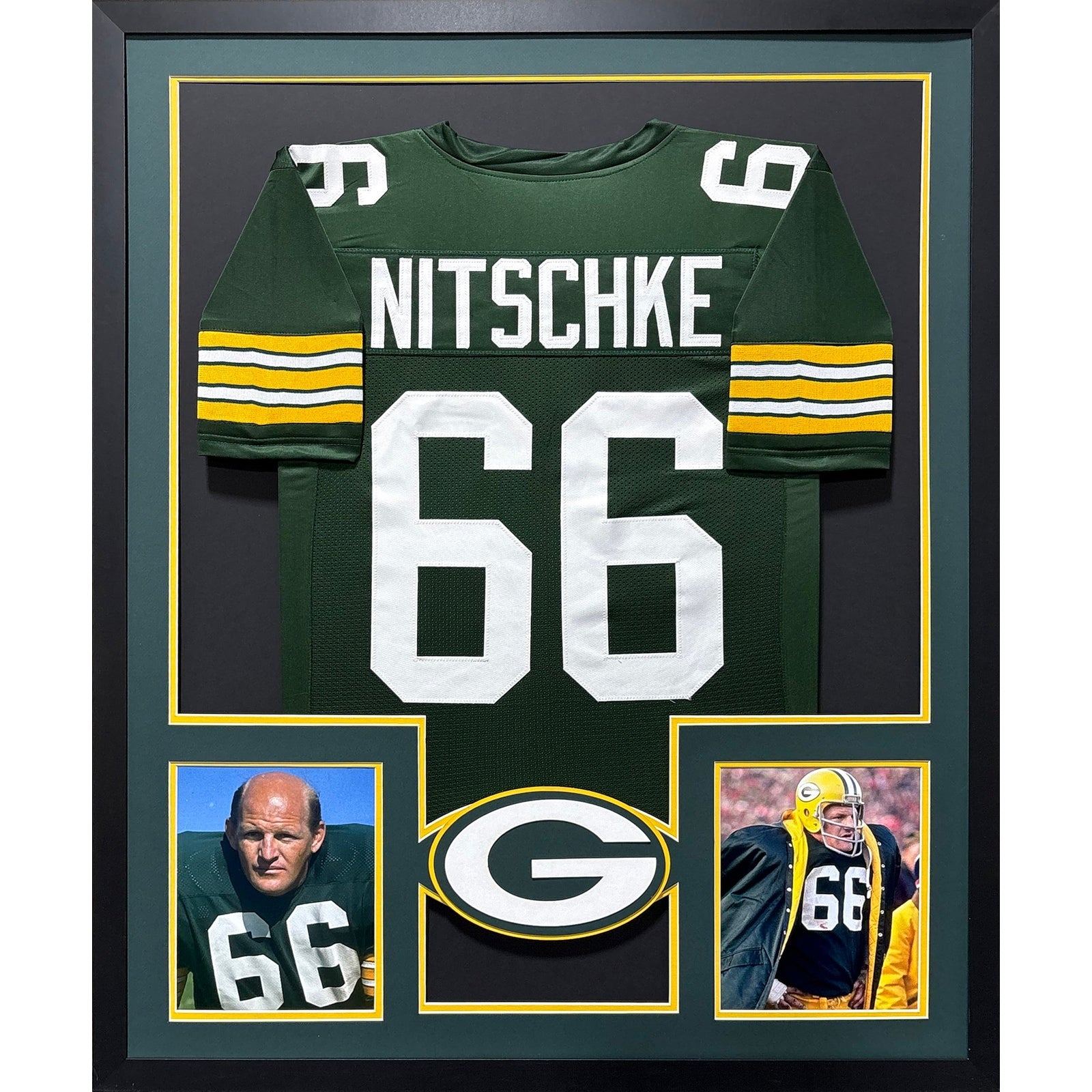 Ray Nitschke UNSIGNED Framed Jersey Green Bay Packers