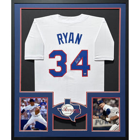 Nolan Ryan Signed Framed Jersey Nolan COA Texas Rangers Autographed