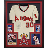 Nolan Ryan Framed Signed Framed Jersey PSA/DNA Angels Autographed