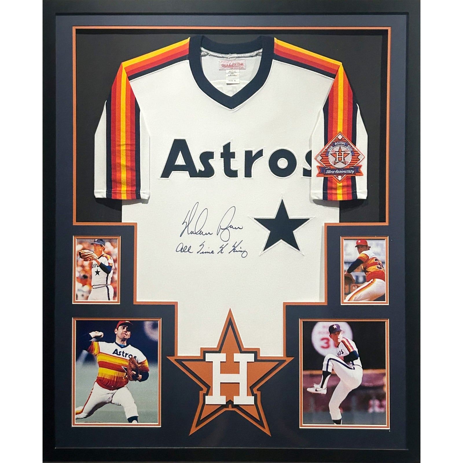 Nolan Ryan Framed Signed Jersey Tristar "K King" Houston Astros Autographed