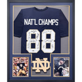 Notre Dame 1988 Champions Framed Signed Jersey Beckett Autographed