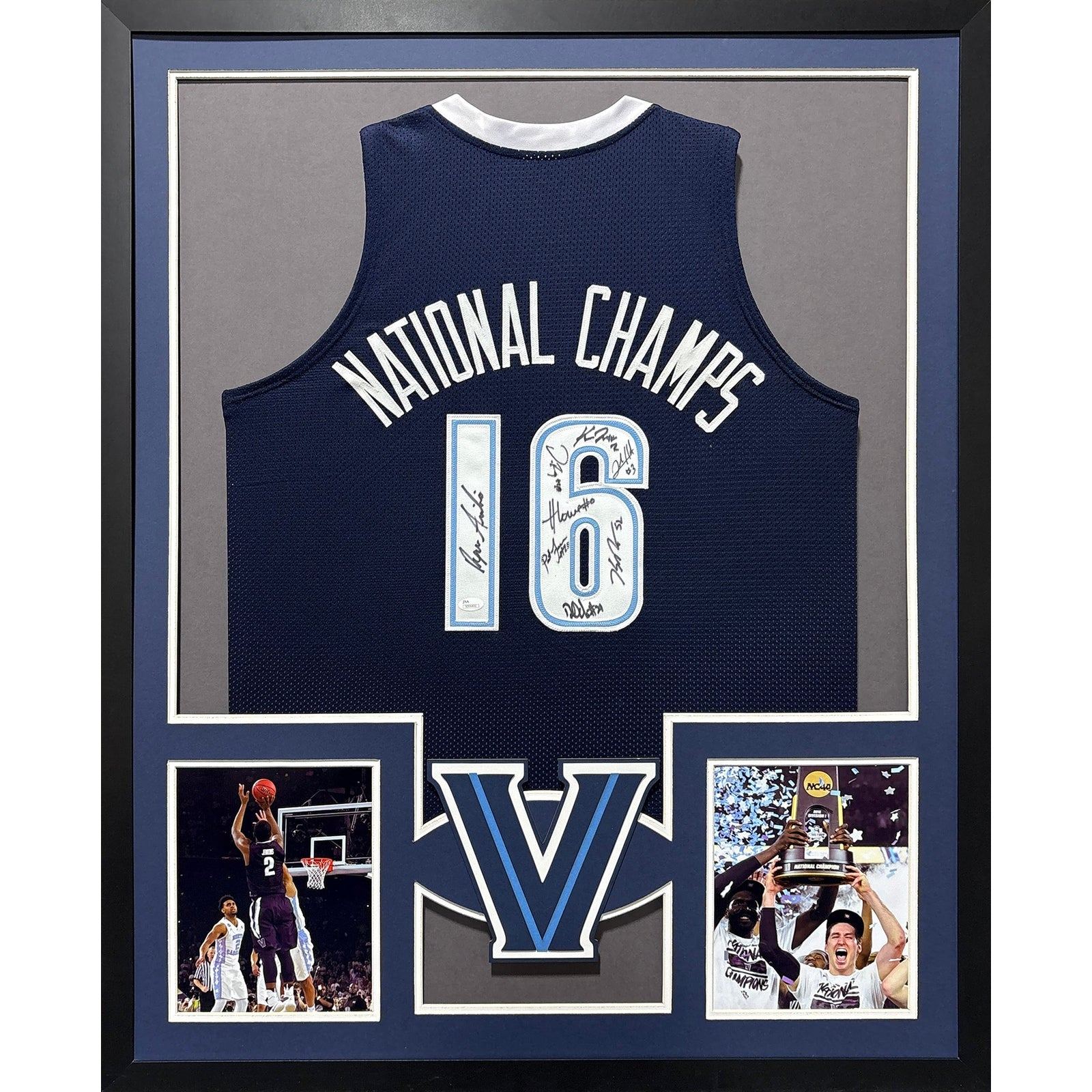 Villanova 2016 Team Signed Framed Jersey JSA Autographed National Champions 2P