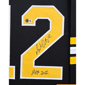 Adam Oates Signed Framed Black Jersey Boston Bruins Beckett Autographed