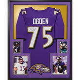 Jonathan Ogden Framed Signed Jersey JSA Autographed Baltimore Ravens