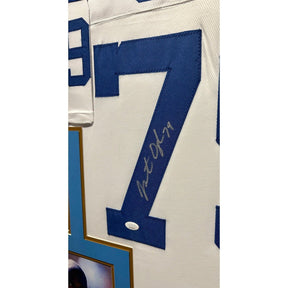 Jonathan Ogden Framed Signed White Jersey JSA Autographed UCLA