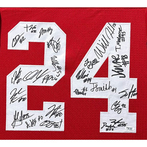 Ohio State 2024 Team Signed Framed Jersey COA Autographed Jeremiah Smith
