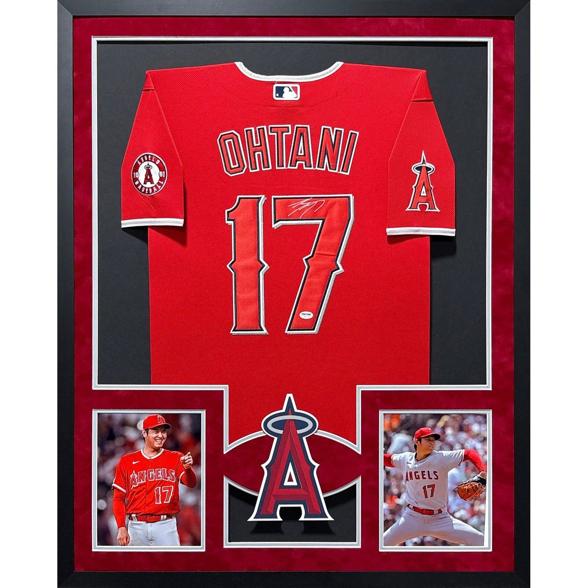 Shohei Ohtani Signed Framed Jersey PSA/DNA Autographed Los Angeles Angels 3P