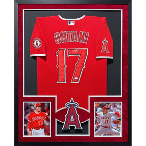 Shohei Ohtani Signed Framed Jersey PSA/DNA Autographed Los Angeles Angels 3P