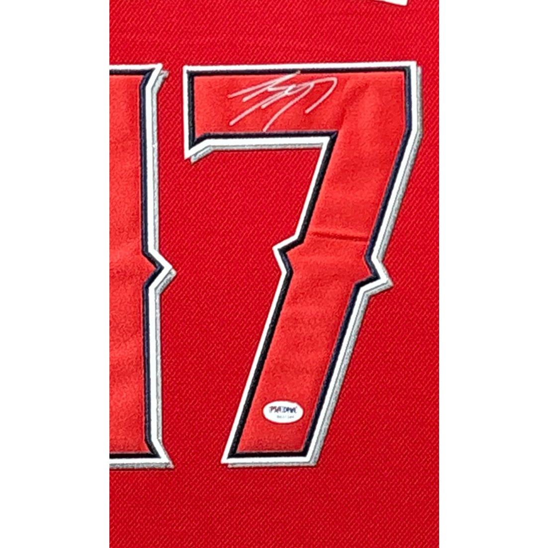 Shohei Ohtani Signed Framed Jersey PSA/DNA Autographed Los Angeles Angels 3P