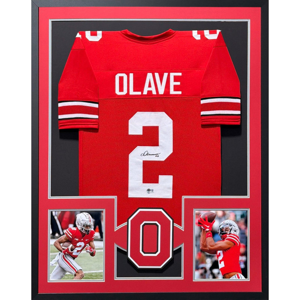 Chris Olave Framed Signed Jersey JSA Autographed Ohio State Buckeyes OSU GIFT