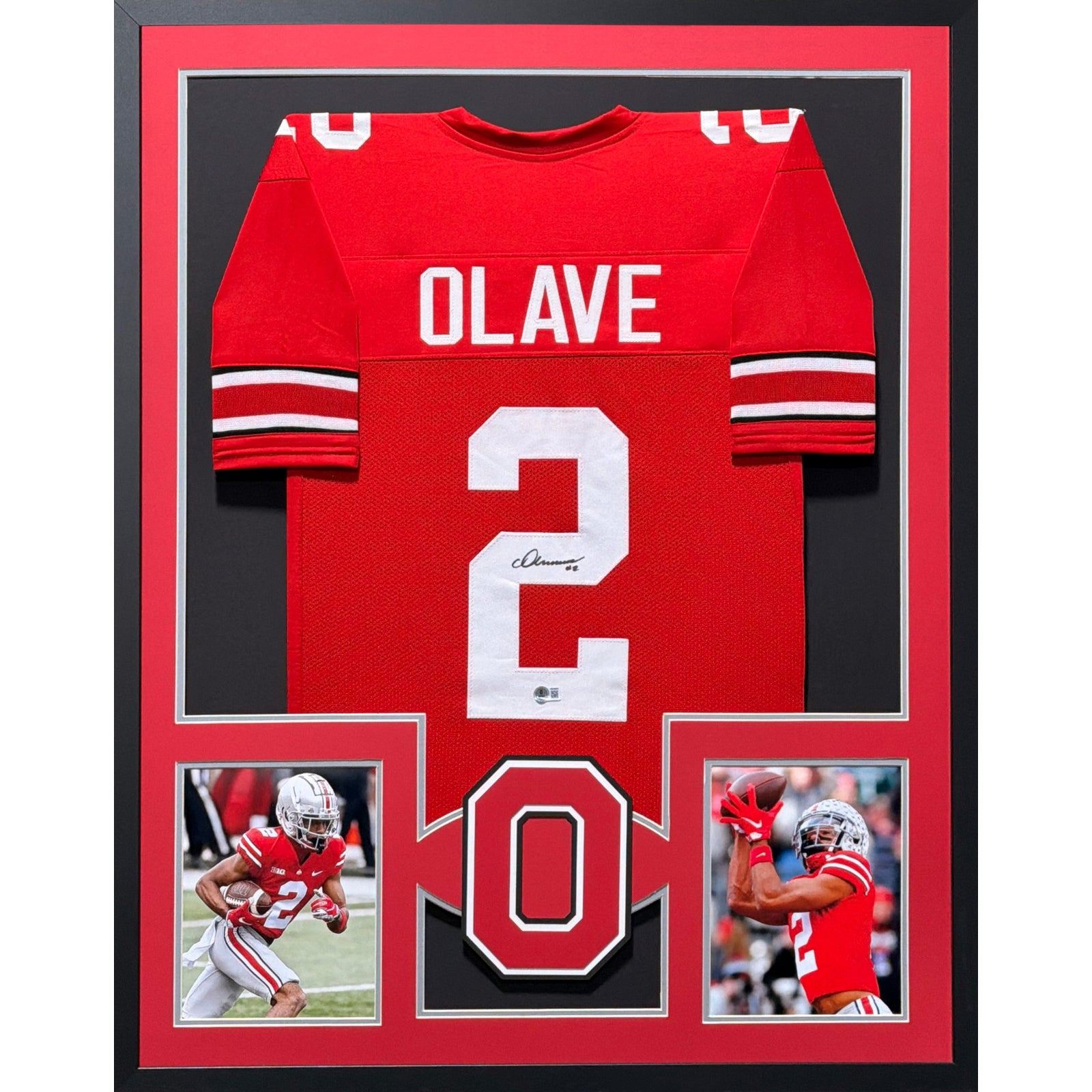 Chris Olave Framed Signed Jersey JSA Autographed Ohio State Buckeyes OSU GIFT