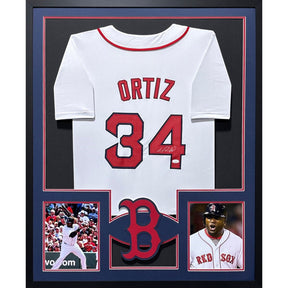 David Ortiz Big Papi Framed Signed Boston Red Sox Jersey JSA Autographed 4P