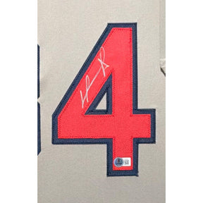 David Ortiz Big Papi Framed Signed Boston Red Sox Grey Jersey JSA Autographed