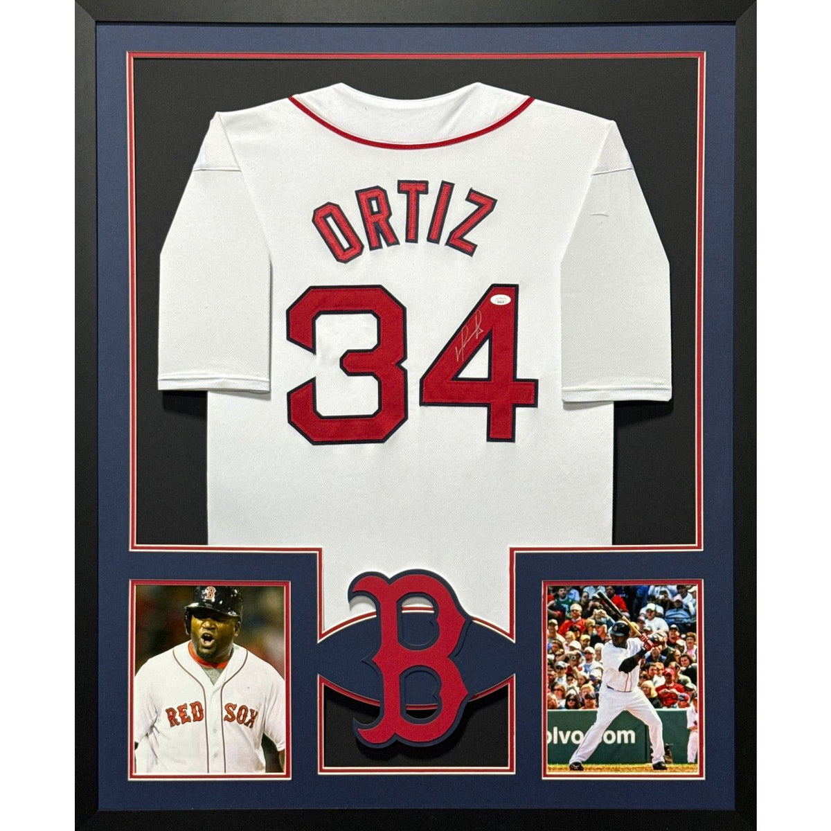 David Ortiz Big Papi Framed Signed Boston Red Sox Jersey JSA Autographed
