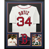 David Ortiz Big Papi Framed Signed Boston Red Sox Jersey JSA Autographed