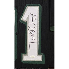 Terrell Owens Framed Signed Eagles Stat Jersey JSA Autographed