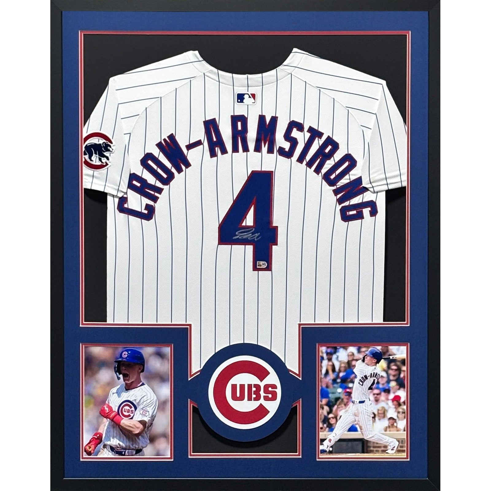 Pete Crow-Armstrong Framed Jersey Beckett Autographed Signed Chicago Cubs IH