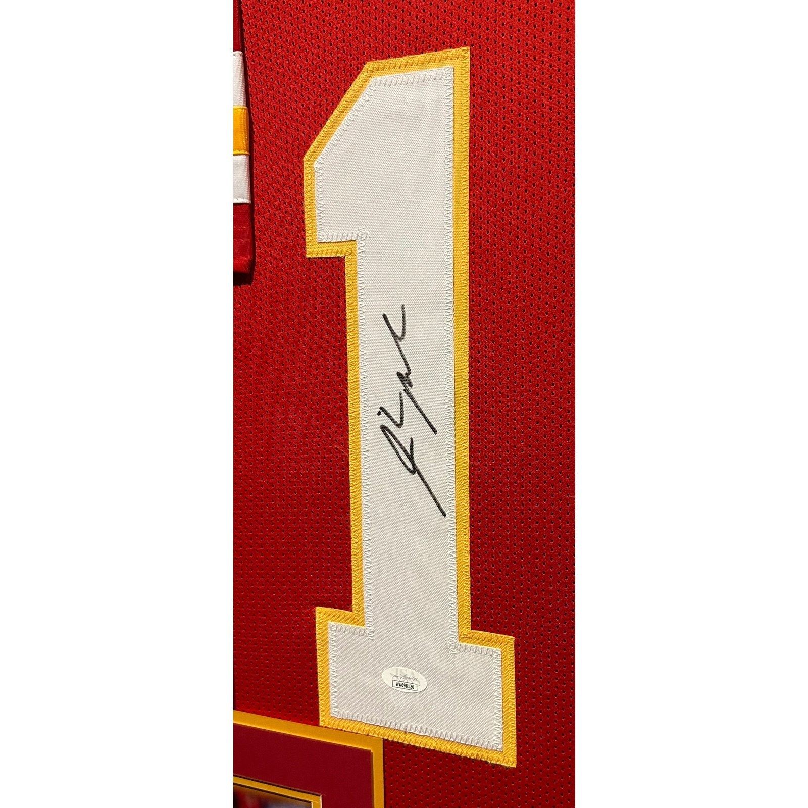 Isiah Pacheco Framed Jersey JSA COA Autographed Signed Kansas City Chiefs