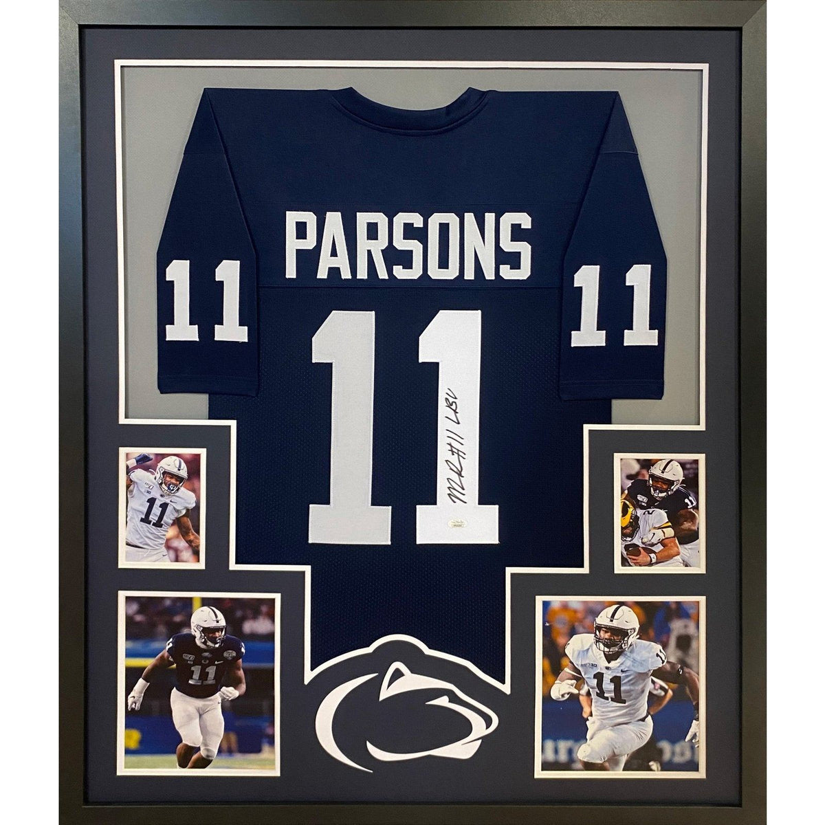 Micah Parsons Framed Signed Jersey JSA Autographed Penn State PSU Cowboys