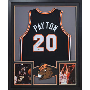 Gary Payton Framed Jersey Beckett Autographed Signed OSU Oregon State