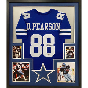 Drew Pearson Framed Signed Dallas Cowboys Jersey Beckett Autographed