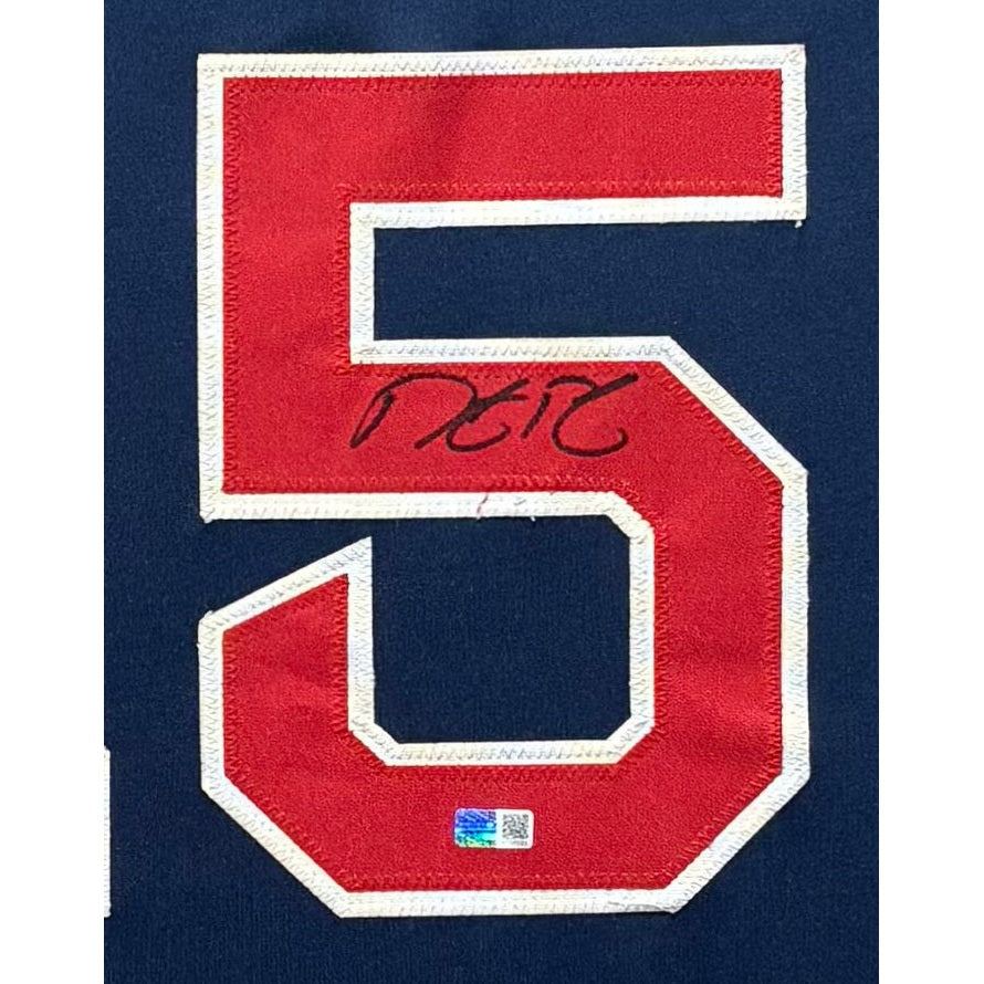 Dustin Pedroia Framed Signed Boston Red Sox Jersey SteinerCX Autographed