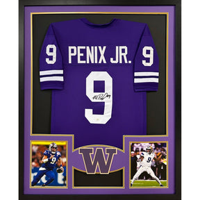 Michael Penix Jr. Framed Signed Jersey JSA Autographed Washington Falcons