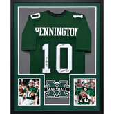 Chad Pennington Framed Signed Jersey JSA COA Autographed Marshall