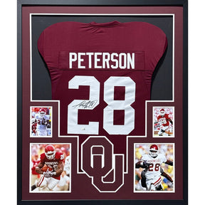 Adrian Peterson Framed Signed Jersey JSA Autographed Oklahoma PC