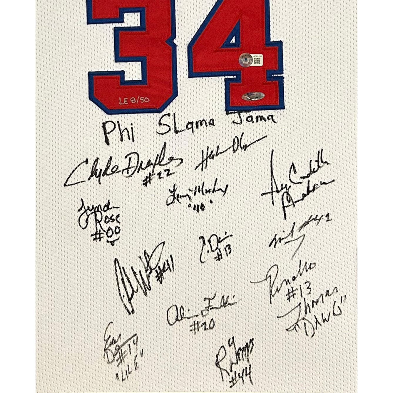 Phi Slama Jama Framed Jersey Beckett  Autographed Signed Houston Cougars
