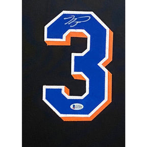 Mike Piazza Framed Signed Black Jersey Beckett Autographed New York Mets