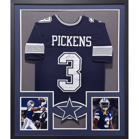 George Pickens Signed Framed Jersey JSA Autographed Dallas Cowboys