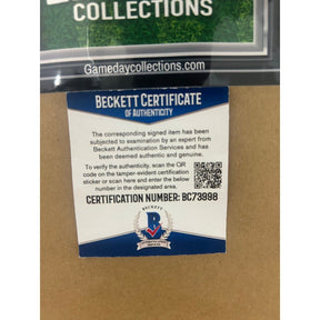 Scottie Pippen Framed Red Jersey Beckett Autographed Signed Chicago Bulls