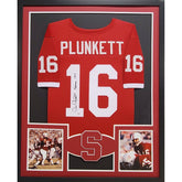 Jim Plunkett Framed Signed Jersey PSA/DNA Autographed Stanford Heisman