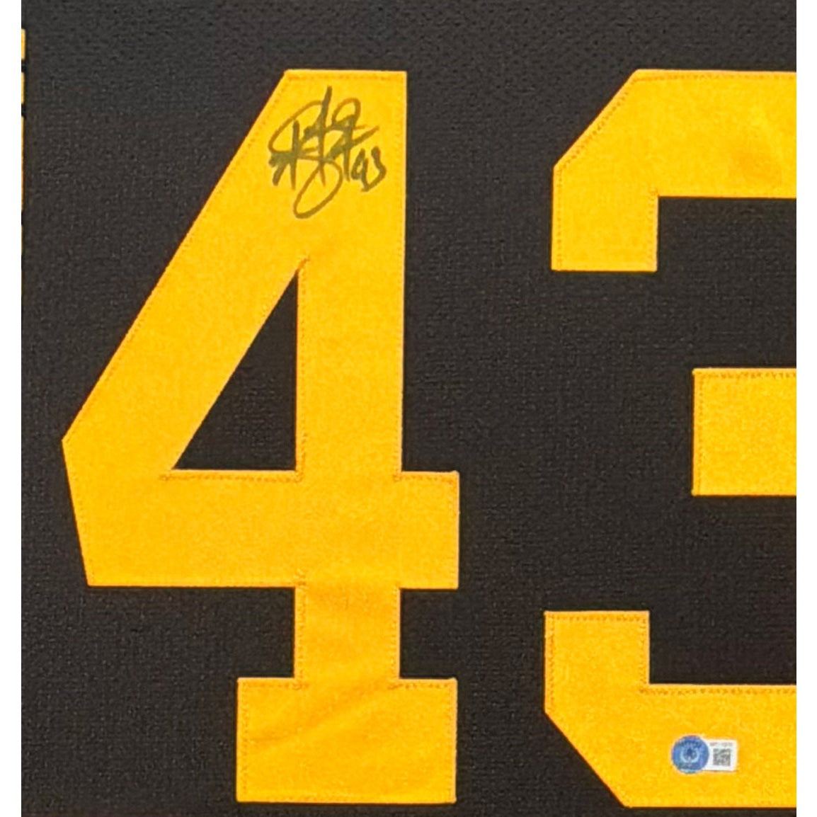 Troy Polamalu Signed Framed Jersey Beckett Autographed Pittsburgh Steelers CR